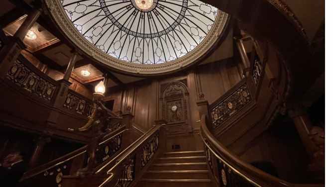 grand staircase at titanic museum attraction