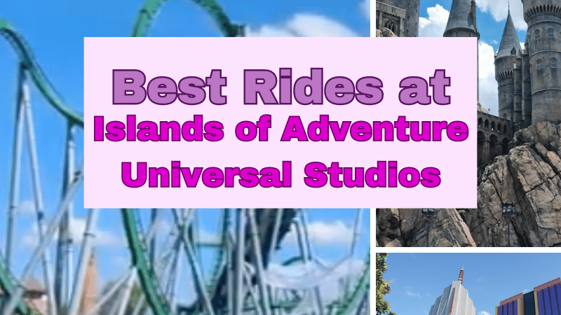 best rides at islands of adventure universal studios title cover, with three universal rides in the background 